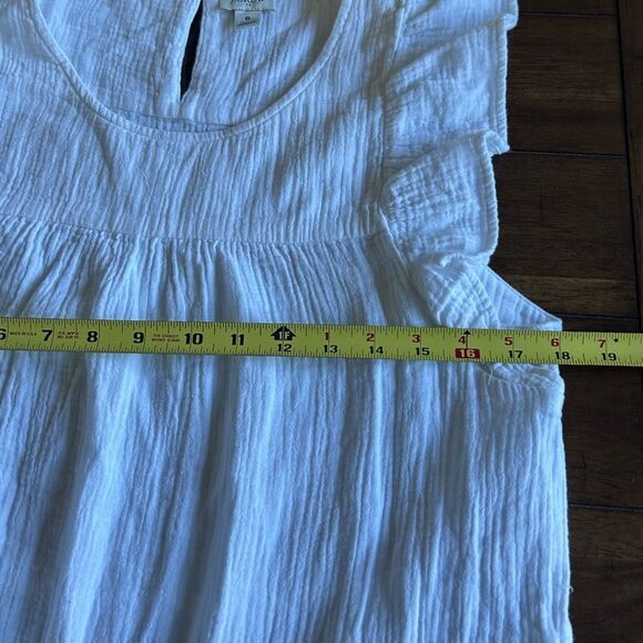 J. Crew White Cotton Gauze Tank Mini Dress Size 8 - Picture 10 of 11